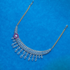 Purple Blossom Diamond Drop Necklace