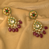 Polki & Ruby Teardrop Earrings