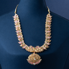 Peacock Kundan Gold Necklace with Mango Pendant