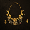 Multi-Strand Bead & Cow-Motif Temple Necklace