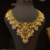 Lakshmi Pearl & Emerald-Accent Temple Necklace